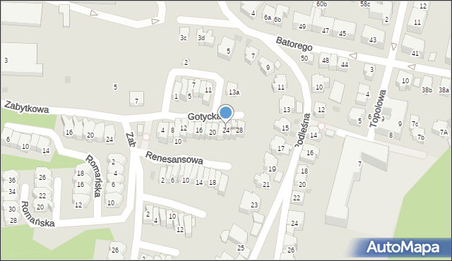 Gdańsk, Gotycka, 24, mapa Gdańska