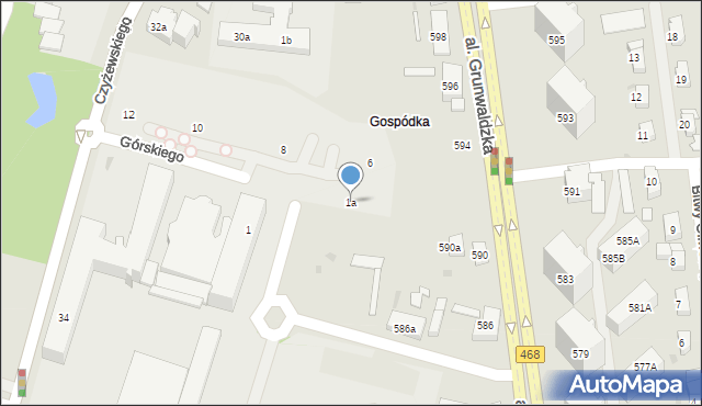 Gdańsk, Górskiego Kazimierza, 1a, mapa Gdańska