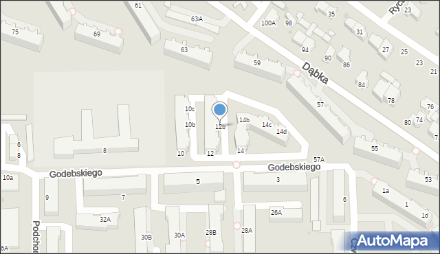 Gdynia, Godebskiego Cypriana, 12b, mapa Gdyni