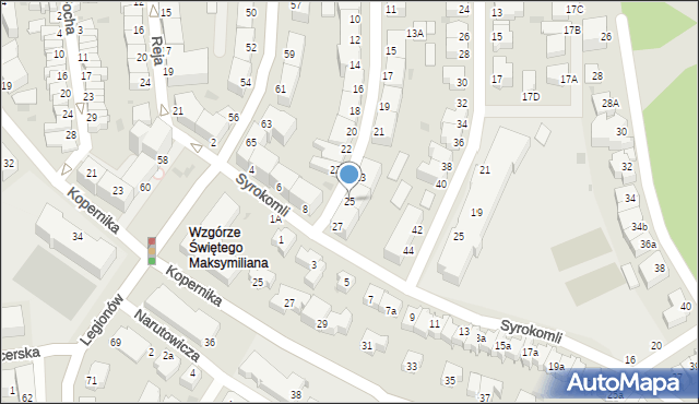 Gdynia, Górna, 25, mapa Gdyni