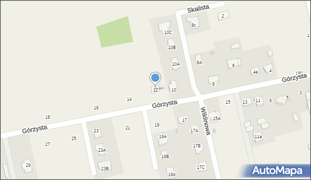 Giełczyn, Górzysta, 12, mapa Giełczyn