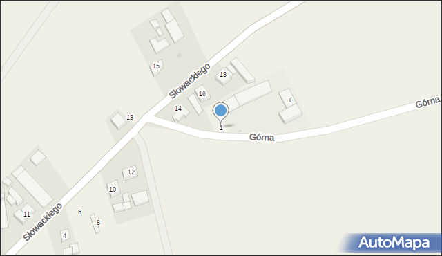 Glinka Duchowna, Górna, 1, mapa Glinka Duchowna