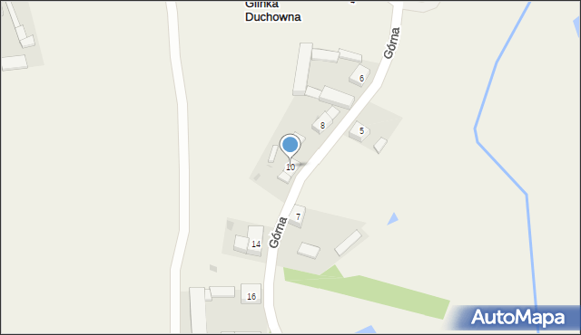 Glinka Duchowna, Górna, 10, mapa Glinka Duchowna