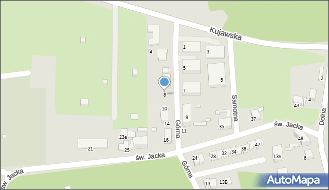 Gliwice, Górna, 8, mapa Gliwic