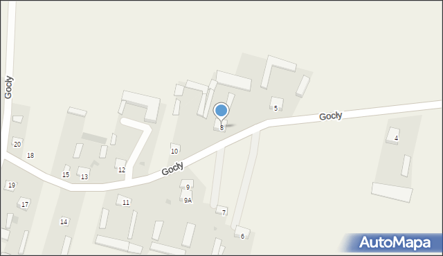 Gocły, Gocły, 8, mapa Gocły