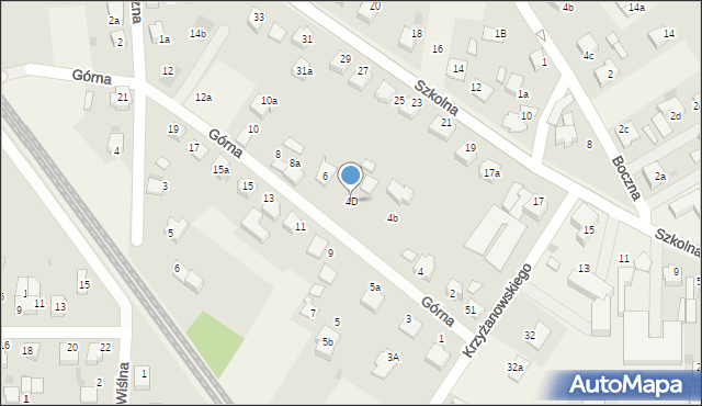 Goczałkowice-Zdrój, Górna, 4D, mapa Goczałkowice-Zdrój