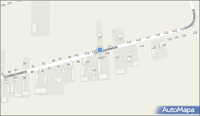 Godaszewice, Godaszewice, 104, mapa Godaszewice