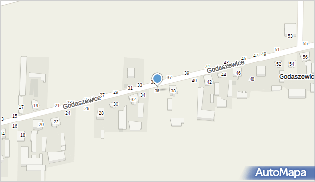 Godaszewice, Godaszewice, 36, mapa Godaszewice