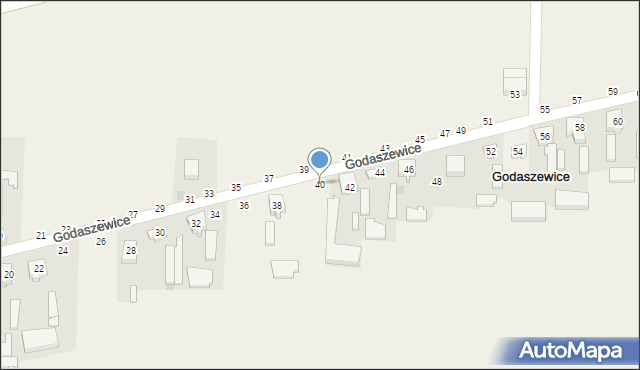 Godaszewice, Godaszewice, 40, mapa Godaszewice