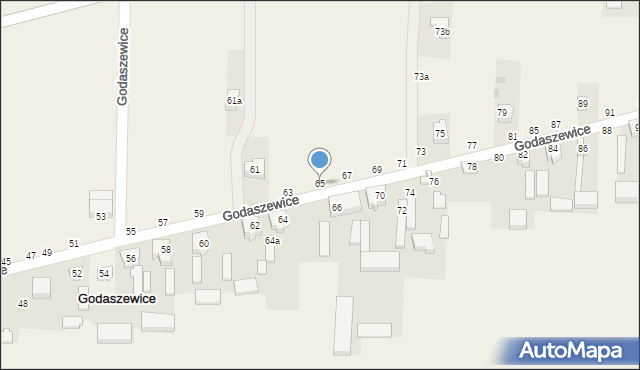 Godaszewice, Godaszewice, 65, mapa Godaszewice