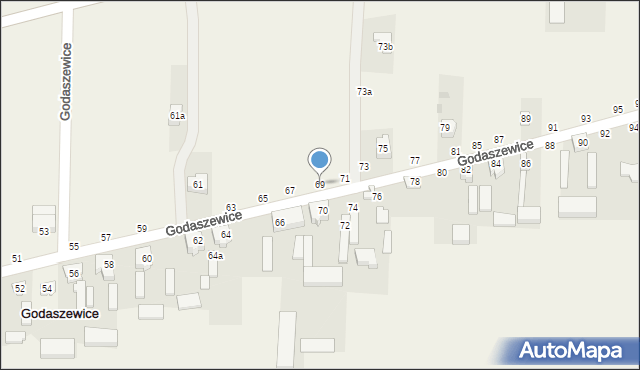 Godaszewice, Godaszewice, 69, mapa Godaszewice