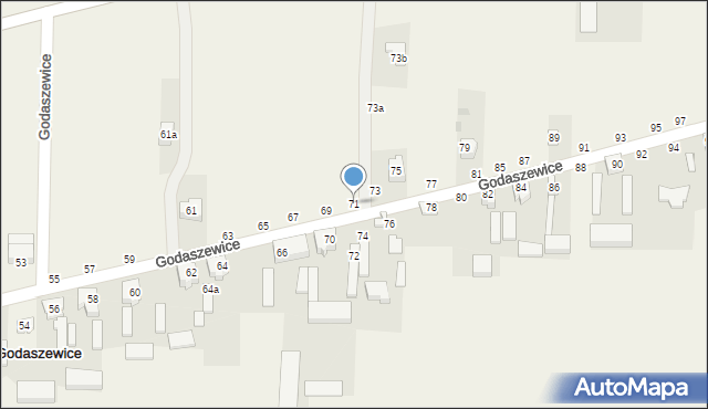 Godaszewice, Godaszewice, 71, mapa Godaszewice