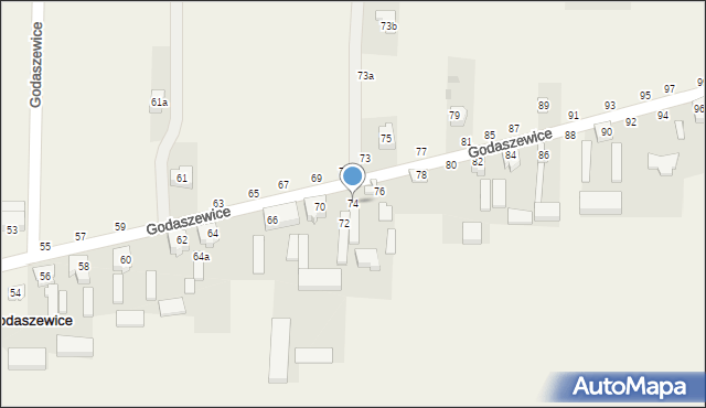 Godaszewice, Godaszewice, 74, mapa Godaszewice