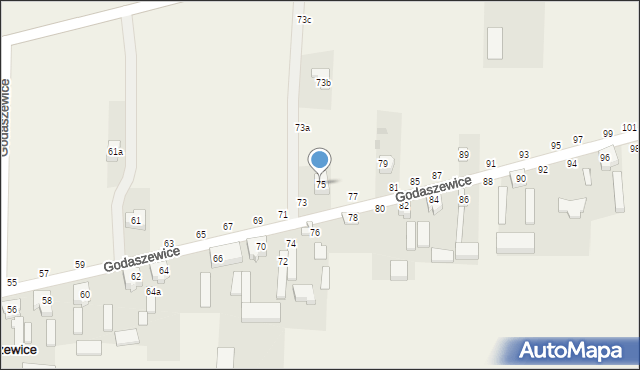 Godaszewice, Godaszewice, 75, mapa Godaszewice