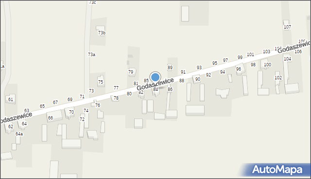 Godaszewice, Godaszewice, 84, mapa Godaszewice