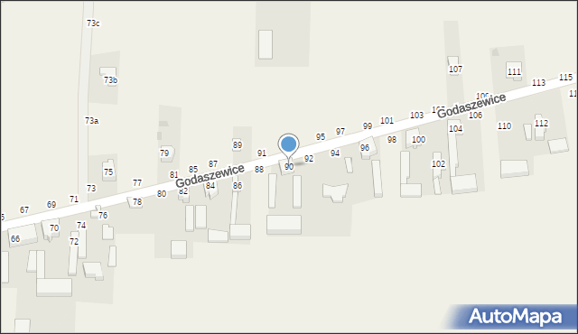 Godaszewice, Godaszewice, 90, mapa Godaszewice