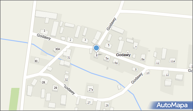 Godawy, Godawy, 4, mapa Godawy