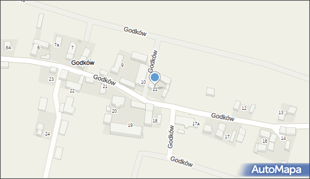 Godków, Godków, 11, mapa Godków