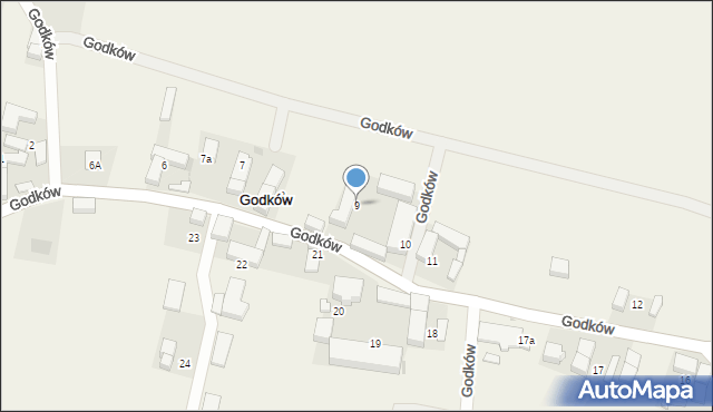 Godków, Godków, 9, mapa Godków