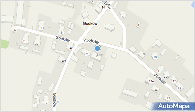 Godków, Godków, 25, mapa Godków