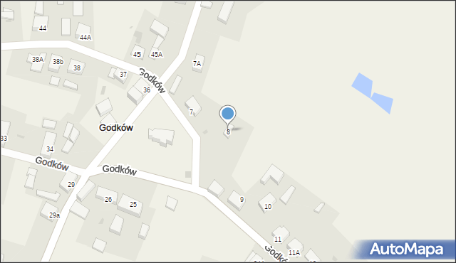 Godków, Godków, 8, mapa Godków