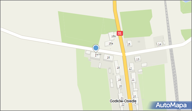 Godków, Godków-Osiedle, 17, mapa Godków