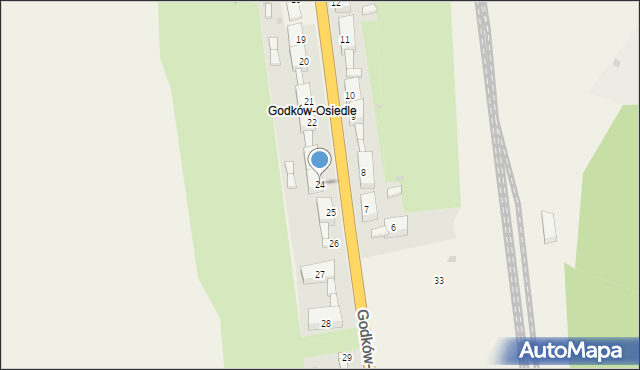 Godków, Godków-Osiedle, 24, mapa Godków