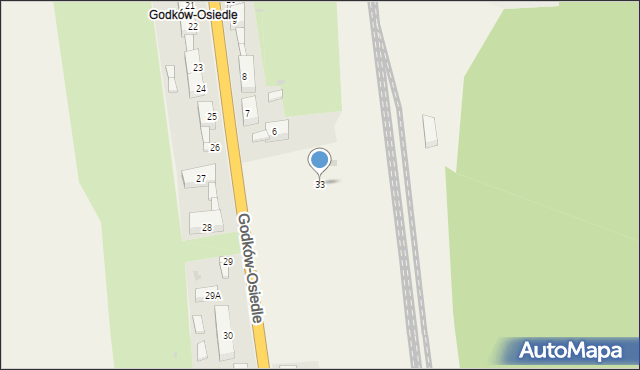 Godków, Godków-Osiedle, 33, mapa Godków