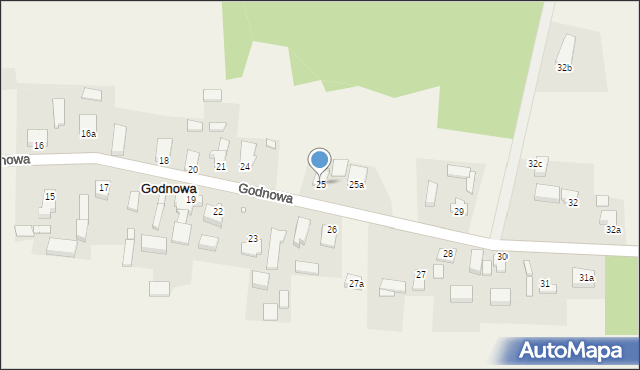 Godnowa, Godnowa, 25, mapa Godnowa