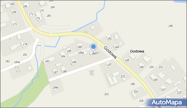 Godowa, Godowa, 190, mapa Godowa