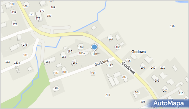 Godowa, Godowa, 190, mapa Godowa