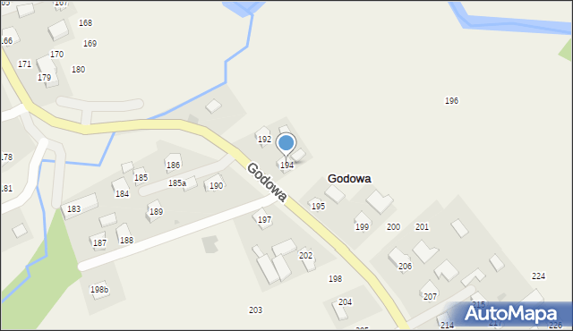 Godowa, Godowa, 194, mapa Godowa