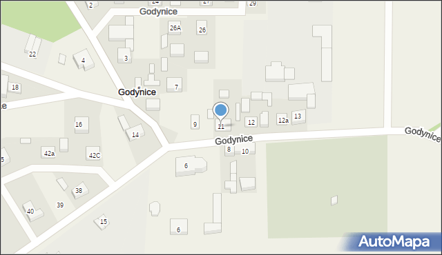 Godynice, Godynice, 11, mapa Godynice