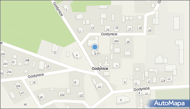 Godynice, Godynice, 3, mapa Godynice