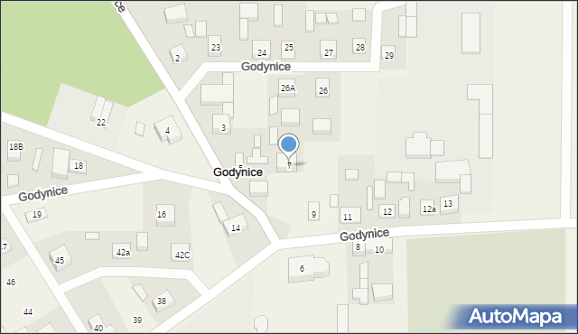 Godynice, Godynice, 7, mapa Godynice