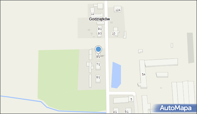 Godziątków, Godziątków, 8/1, mapa Godziątków