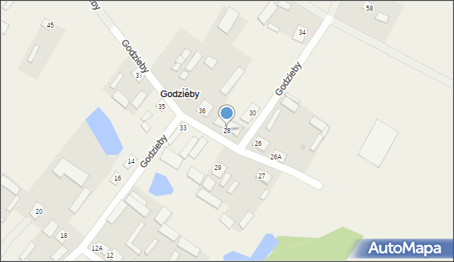 Godzieby, Godzieby, 28, mapa Godzieby