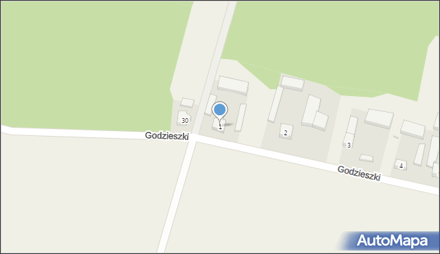 Godzieszki, Godzieszki, 1, mapa Godzieszki