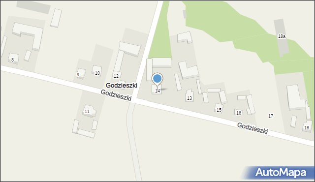 Godzieszki, Godzieszki, 14, mapa Godzieszki