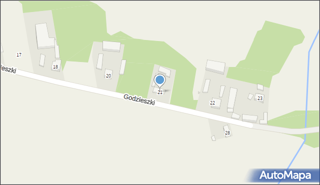 Godzieszki, Godzieszki, 21, mapa Godzieszki