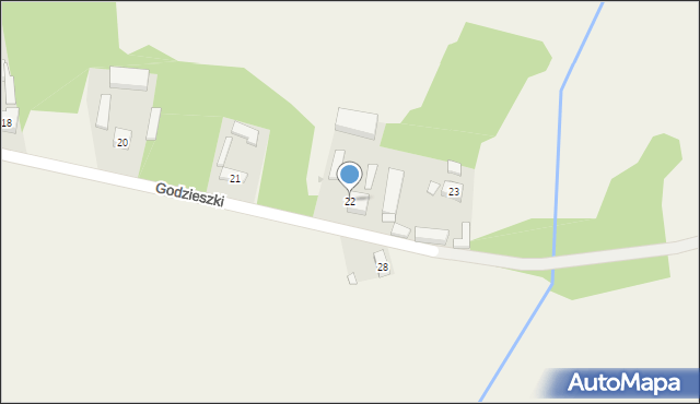 Godzieszki, Godzieszki, 22, mapa Godzieszki