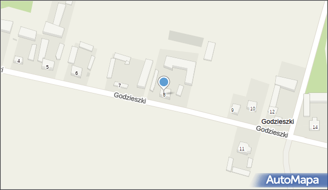 Godzieszki, Godzieszki, 8, mapa Godzieszki