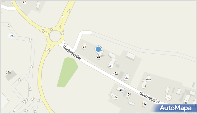 Godzieszów, Godzieszów, 44, mapa Godzieszów