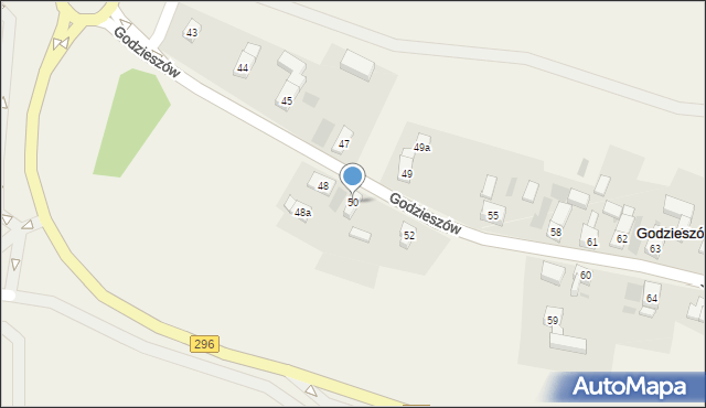 Godzieszów, Godzieszów, 50, mapa Godzieszów