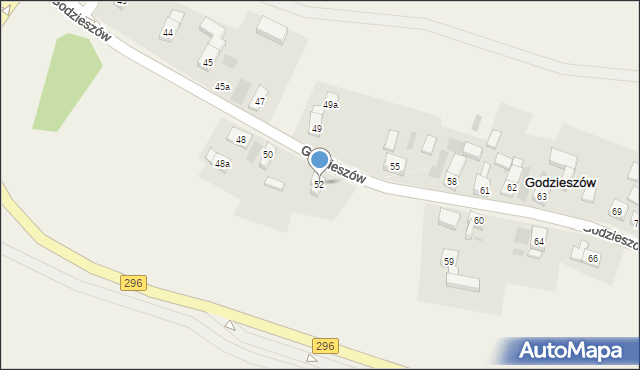 Godzieszów, Godzieszów, 52, mapa Godzieszów