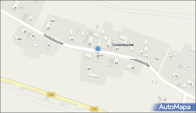 Godzieszów, Godzieszów, 60, mapa Godzieszów