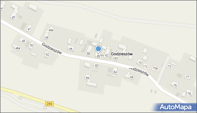 Godzieszów, Godzieszów, 61, mapa Godzieszów