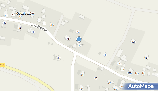 Godzieszów, Godzieszów, 78, mapa Godzieszów