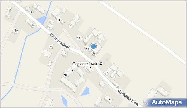 Godzieszówek, Godzieszówek, 25, mapa Godzieszówek