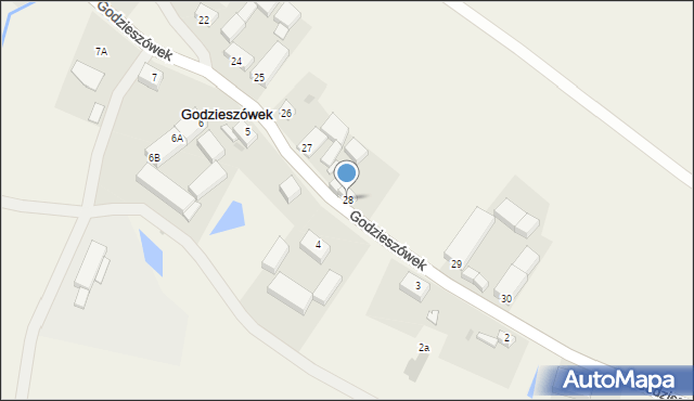 Godzieszówek, Godzieszówek, 28, mapa Godzieszówek